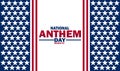 National Anthem Day Vector Illustration