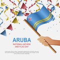 National Anthem and Flag Day in Aruba background