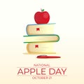 National Apple Day design template good for celebration usage. Royalty Free Stock Photo