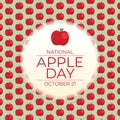 National Apple Day design template good for celebration usage.