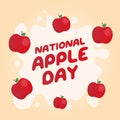 National Apple Day design template good for celebration usage. Royalty Free Stock Photo