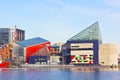 National Aquarium in Baltimore Inner Harbor in winter Royalty Free Stock Photo