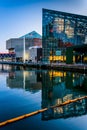 The National Aquarium at twilight, at the Inner Harbor in Baltimore, Maryland. Royalty Free Stock Photo