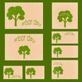 National Arbor Day. Template design set.
