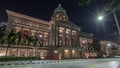 National Art Gallery night timelapse hyperlapse. Formerly the Supreme Court Building and City Hall. Royalty Free Stock Photo