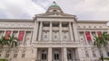 National Art Gallery timelapse hyperlapse. Formerly the Supreme Court Building and City Hall. Royalty Free Stock Photo