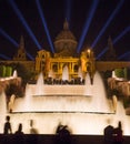 National Art Museum of Catalonia, Barcelona, Spain at night Royalty Free Stock Photo