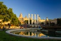 National Art Museum and Magic Fountain, Barcelona, Catalonia, Sp Royalty Free Stock Photo