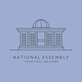 national assembly line art logo vector symbol illustration design Royalty Free Stock Photo