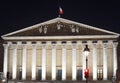 The National assembly is the lower house of the French parliament. The official seat of the National Assembly is the Royalty Free Stock Photo