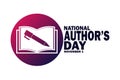 National Author\'s Day vector illustration Royalty Free Stock Photo