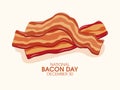 National Bacon Day vector Royalty Free Stock Photo