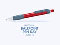 National Ballpoint Pen Day vector