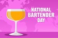 National Bartender Day for all bartenders Royalty Free Stock Photo