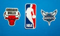 National Basketball Association Club Emblems Royalty Free Stock Photo