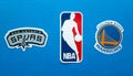 National Basketball Association Club Emblems Royalty Free Stock Photo