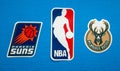 National Basketball Association Club Emblems Royalty Free Stock Photo