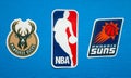 National Basketball Association Club Emblems Royalty Free Stock Photo