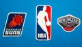 National Basketball Association Club Emblems Royalty Free Stock Photo