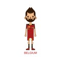 National belgium soccer football player vector illustration