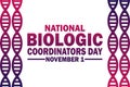 National Biologic Coordinators Day illustration Royalty Free Stock Photo