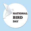 National bird day. Dove origami. Vector illustration