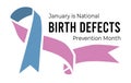 National Birth Defects Prevention Month. Vector illustration on white