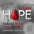 National Blood Donation Month square poster