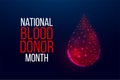 National Blood Donor Month concept