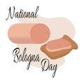 National Bologna Day, idea for poster, banner, flyer or menu decoration