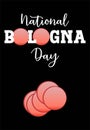 National Bologna Day Sign Vector Illustration