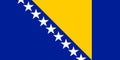 National Bosnia and Herzegovina flag, official colors and proportion correctly. Vector illustration. EPS10. Royalty Free Stock Photo