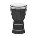 National brazilian drum icon in monochrome style isolated on white background. Brazil country symbol stock vector