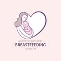 National breastfeeding month poster design