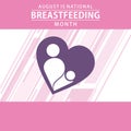 National breastfeeding month poster design