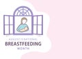 National breastfeeding month poster design