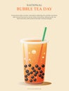 National Bubble Tea Day background Royalty Free Stock Photo