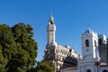 National Cabildo Building and Clocktowers near Plaza de Mayo in Buenos Aires Argentina