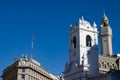 National Cabildo Building and Clocktowers near Plaza de Mayo in Buenos Aires Argentina