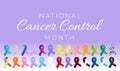 National Cancer Control Month Background Illustration