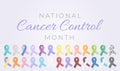 National Cancer Control Month Background Illustration