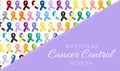 National Cancer Control Month Background Illustration