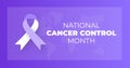 National Cancer Control Month background