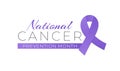 National Cancer Prevention Month Awareness Isolated Logo Icon Sign