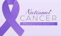 National Cancer Prevention Month Background Illustration Banner