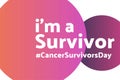 National Cancer Survivors Day. June. Holiday concept. Template for background, banner, card, poster with text