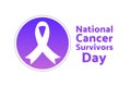 National Cancer Survivors Day. June. Holiday concept. Template for background, banner, card, poster with text