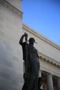 National Capitol Building. Large sculpture Guardian of Virtue, bottom and right view