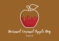 National Caramel Apple Day vector Royalty Free Stock Photo