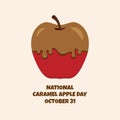 National Caramel Apple Day vector Royalty Free Stock Photo